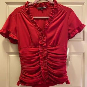 NWT Isabella Demarco Ruched Blouse